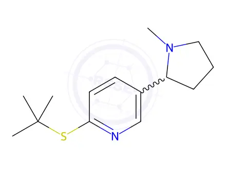 Chemical structure of 2-(tert-Butylthio)-5-(1-methylpyrrolidin-2-yl)pyridine