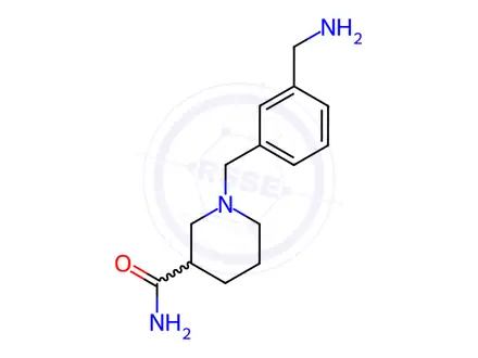 Chemical structure of 1-{[3-(Aminomethyl)phenyl]methyl}piperidine-3-carboxamide