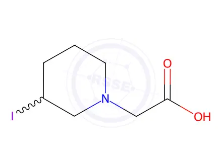 Chemical structure of 2-(3-Iodopiperidin-1-yl)acetic acid