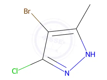 Chemical structure of 4-Bromo-3-chloro-5-methyl-1H-pyrazole