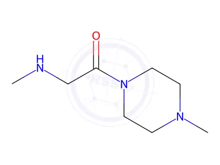 Chemical structure of 2-METHYLAMINO-1-(4-METHYL-PIPERAZIN-1-YL)-ETHANONE 2 HCL