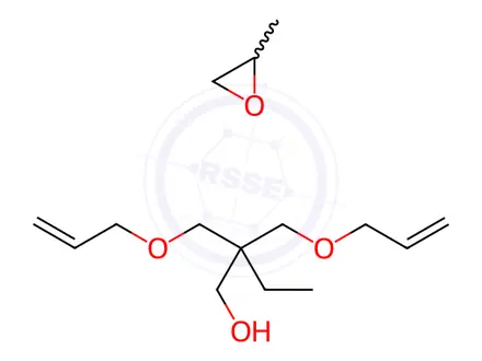 Chemical structure of 1-Butanol, 2,2-bis[(2-propen-1-yloxy)methyl]-, polymer with 2-methyloxirane