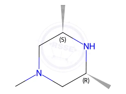 Chemical structure of cis-1,3,5-Trimethylpiperazine dihydrochloride