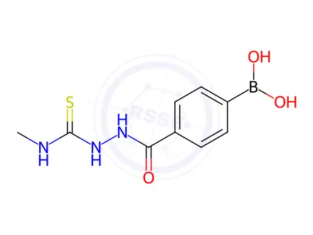Chemical structure of (4-(2-(Methylcarbamothioyl)hydrazine-1-carbonyl)phenyl)boronic acid