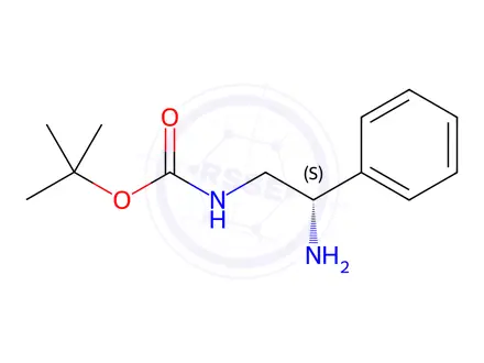 Chemical structure of (S)-N2-Boc-1-phenylethylenediamine