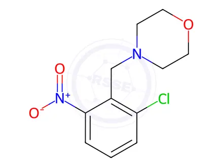Chemical structure of Morpholine, 4-[(2-chloro-6-nitrophenyl)methyl]-