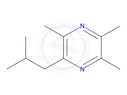 Chemical structure of Pyrazine, trimethyl(2-methylpropyl)-(9CI)