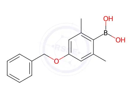 Chemical structure of [2,6-dimethyl-4-(phenylmethoxy)phenyl]-boronicacid