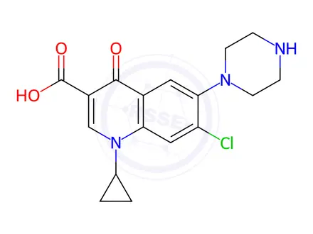Chemical structure of Ciprofloxacin Impurity D