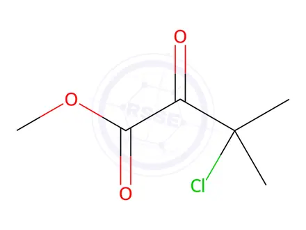 Chemical structure of Butanoic acid, 3-chloro-3-methyl-2-oxo-, methyl ester