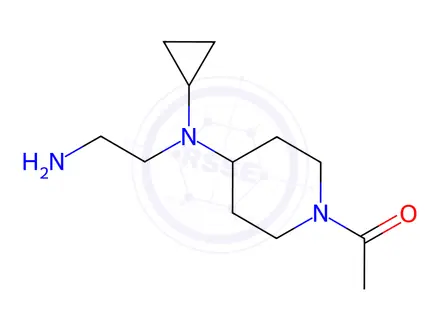 Chemical structure of 1-(4-((2-Aminoethyl)(cyclopropyl)amino)piperidin-1-yl)ethanone