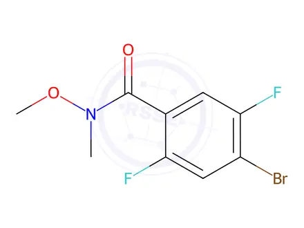 Chemical structure of 4-Bromo-2,5-difluoro-N-methoxy-N-methylbenzamide