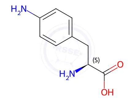 Chemical structure of 4-AMINO-L-PHENYLALANINE HYDRATE