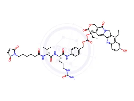 Chemical structure of Mc-VC-PAB-SN38
