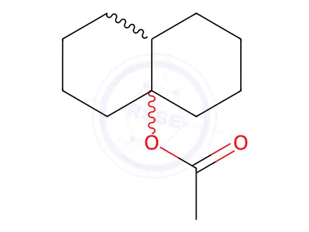 Chemical structure of cis-octahydro-4a(2H)-naphthyl acetate