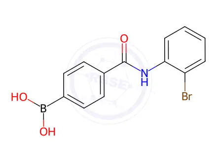 Chemical structure of (4-((2-Bromophenyl)carbamoyl)phenyl)boronic acid