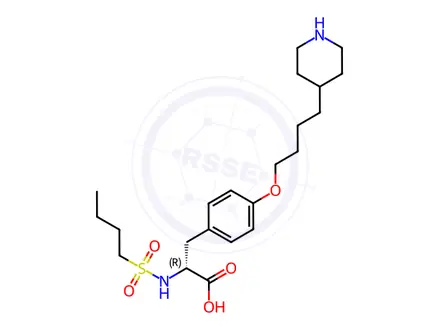 Chemical structure of (R)-Tirofiban Hydrochloride