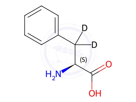 Chemical structure of L-Phenylalanine-3,3-[D2]