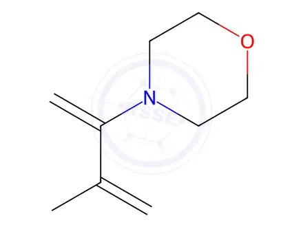 Chemical structure of Morpholine, 4-(2-methyl-1-methylene-2-propenyl)-(9CI)