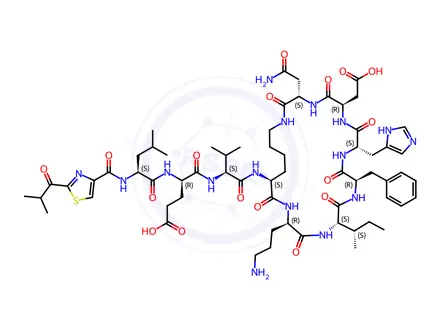Chemical structure of Bacitracin Impurity 10 (Bacitracin EP Impurity J)