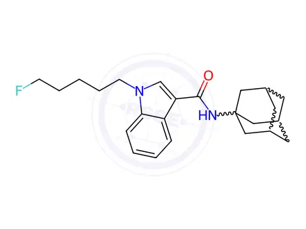 Chemical structure of 1-(5-Fluoropentyl)-N-tricyclo[3.3.1.13,7]dec-1-yl-1H-indole-3-carboxamide