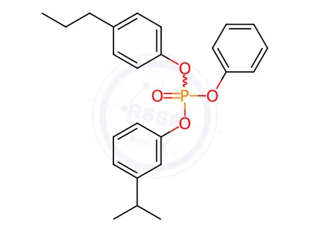 Chemical structure of 3-Isopropylphenyl 4-Propylphenyl Phenyl Phosphate