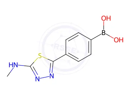 Chemical structure of [4-[5-(Methylamino)-1,3,4-thiadiazol-2-yl]phenyl]boronic acid