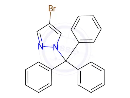 Chemical structure of 4-Bromo-1-trityl-1H-pyrazole