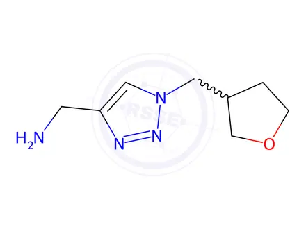 Chemical structure of [1-(oxolan-3-ylmethyl)-1H-1,2,3-triazol-4-yl]methanamine dihydrochloride