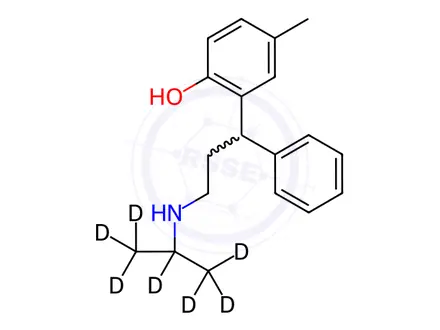 Chemical structure of rac Desisopropyl Tolterodine-d7