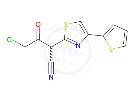 Chemical structure of 4-Chloro-3-oxo-2-(4-(thiophen-2-yl)thiazol-2-yl)butanenitrile