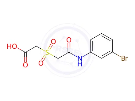 Chemical structure of 2-({[(3-bromophenyl)carbamoyl]methane}sulfonyl)acetic acid