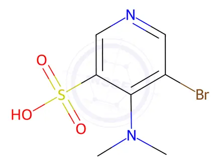 Chemical structure of 5-Bromo-4-(dimethylamino)pyridine-3-sulfonic acid