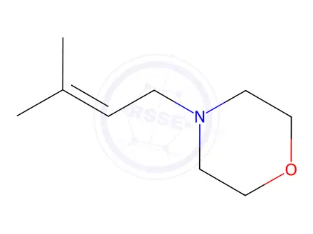 Chemical structure of Morpholine, 4-(3-methyl-2-butenyl)-(9CI)