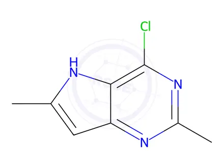 Chemical structure of 4-chloro-2,6-dimethyl-5h-pyrrolo[3,2-d]pyrimidine