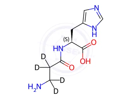 Chemical structure of L-Carnosine-[D4] (N-β-Alanyl-[D4])