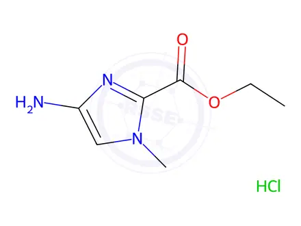 Chemical structure of 4-Amino-1-methylimidazole-2-carboxylic Acid Ethyl Ester Hydrochloride