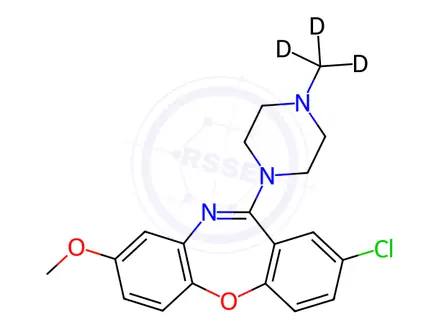 Chemical structure of 8-Methoxy Loxapine-d3
