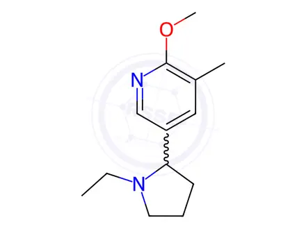 Chemical structure of 5-(1-Ethylpyrrolidin-2-yl)-2-methoxy-3-methylpyridine