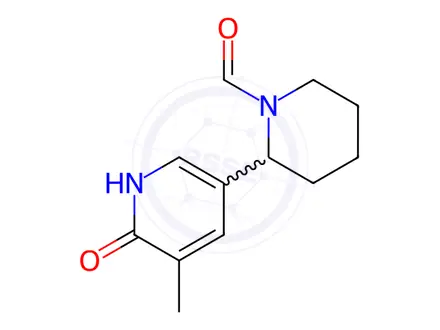 Chemical structure of 2-(6-Hydroxy-5-methylpyridin-3-yl)piperidine-1-carbaldehyde