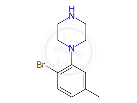Chemical structure of Piperazine, 1-(2-bromo-5-methylphenyl)-