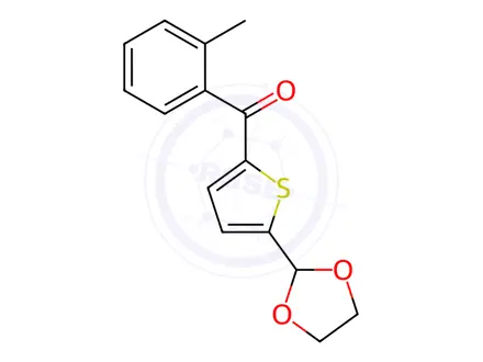 Chemical structure of (5-(1,3-Dioxolan-2-yl)thiophen-2-yl)(o-tolyl)methanone