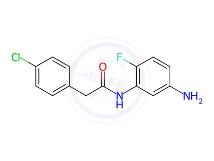 Chemical structure of N-(5-Amino-2-fluorophenyl)-2-(4-chlorophenyl)-acetamide