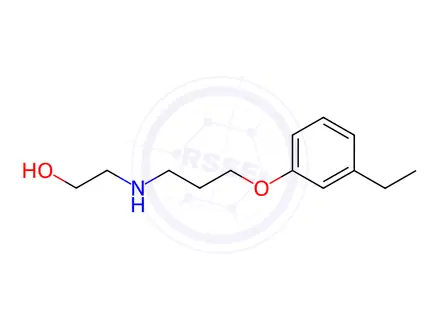 Chemical structure of Ethanol, 2-[[3-(3-ethylphenoxy)propyl]amino]-(9CI)