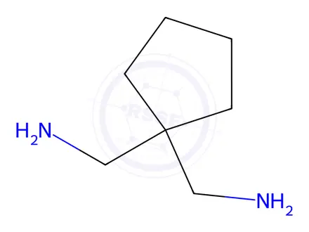 Chemical structure of cyclopentane-1,1-diyldimethanamine 2HCL