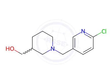 Chemical structure of [1-(6-Chloro-pyridin-3-ylMethyl)-piperidin-3-yl]-Methanol dihydrochloride, 98+% C12H19Cl3N2O, MW: 313.65