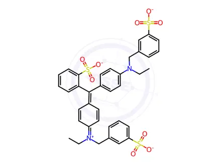 Chemical structure of Acid Blue 9