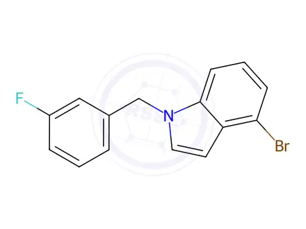 Chemical structure of 4-Bromo-1-(3-fluorobenzyl)-1H-indole