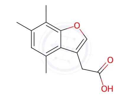 Chemical structure of (4,6,7-Trimethyl-1-benzofuran-3-YL)acetic acid