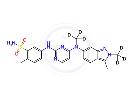 Chemical structure of Pazopanib